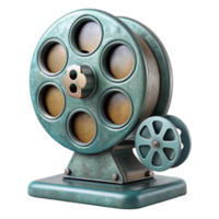 elegant rustic Vintage Movie Projector Reel Turning Cutout genuine png