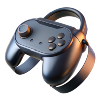 serene minimalist Virtual Reality Controller Handheld Device Black Finish Transparent Background high quality png