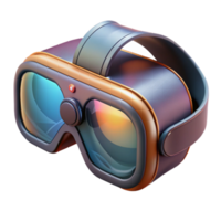 beautiful abstract Virtual Reality Goggles Side View with Reflective Lens Transparent Background genuine png