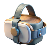 stunning traditional Virtual Reality Headset Back View with Head Strap Transparent Background detailed png