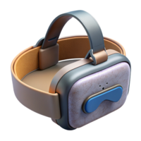 impressive modern Virtual Reality Headset Back View with Head Strap Transparent Background exclusive png