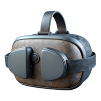 vibrant creative Virtual Reality Headset Front View with Black Finish Transparent Background premium png