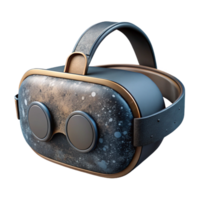 vibrant rustic Virtual Reality Headset Front View with Black Finish Transparent Background original png