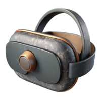 elegant contemporary Virtual Reality Headset Front View with Black Finish Transparent Background png