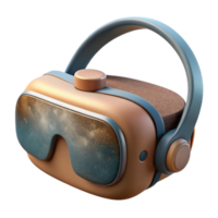 serene minimalist Virtual Reality Headset Front View with Black Finish Transparent Background high quality png
