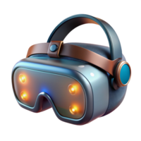 beautiful modern Virtual Reality Headset Front View with Black Finish Transparent Background detailed png