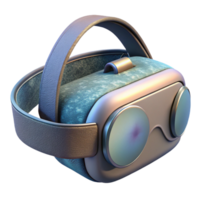 dramatic minimalist Virtual Reality Headset Side View with White Finish Isolated high resolution png