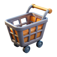 magnificent abstract Virtual Shopping Cart Icon with Drop Shadow Cutout high quality png