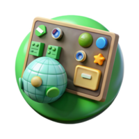 stunning abstract Virtual World Creation Software Interface with Green Ui Isolated premium png