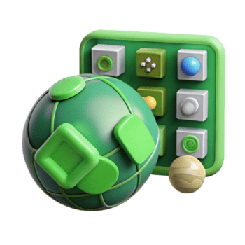 drammatico astratto virtuale mondo creazione Software interfaccia con verde ui isolato autentico png