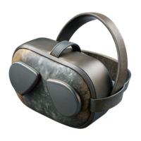 wonderful artistic Virtual World Headset Black Matte Isolated Element authentic png
