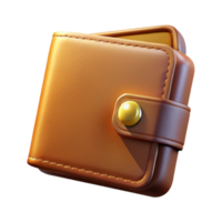 dramatic rustic Warm Light on Leather Wallet Cutout Transparent Background authentic png