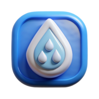 elegant contemporary Water Conservation Symbols Icon Set Isolated Transparent Background genuine png