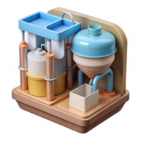 serene classic Water Filtration System Cross Section Diagram Isolated Element authentic png