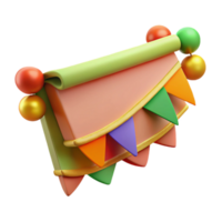 vibrant modern Whimsical Paper Cake Cutout with Icing Detail Isolated high resolution png
