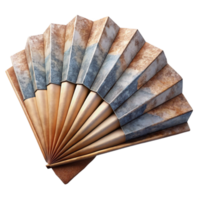 magnificent rustic Whimsical Paper Fan Cutout with Folded Texture Isolated high resolution png