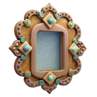 impressive traditional Whimsical Paper Frame Cutout with Decorative Border Isolated authentic png