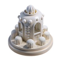 impressive modern White 3d Printed Miniature Transparent Background professional png
