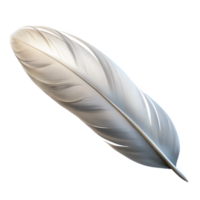 vibrant abstract White Feather Floating Downward Isolated Transparent original png