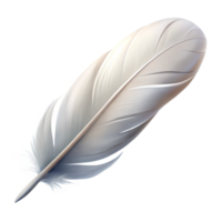 impressive creative White Feather Floating Downward Isolated Transparent high resolution png