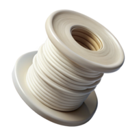 magnificent minimalist White Filament Spool on Transparent Background high resolution png