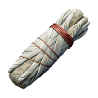 elegant minimalist White Sage Smudge Stick Isolated Top View original png