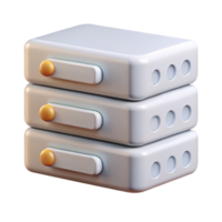 dramatic modern White Server Rack Icon Isolated on Transparent Background high quality png