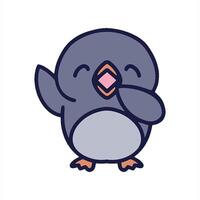 A cartoon penguin with its mouth open video