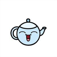 A cartoon teapot with a smile on its face video