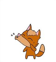 A cartoon fox with a mouth open and a tongue out video