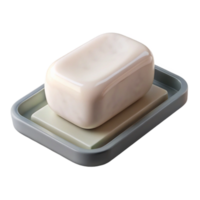 extraordinary rustic White Soap Bar on Tray Transparent Background high quality png