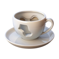 beautiful creative White Teacup and Saucer Transparent Cutout authentic png