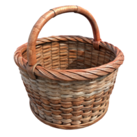 extraordinary creative Wicker Basket Empty Isolated premium png