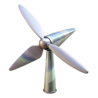 elegant minimalist Wind Turbine Blades Rotating Transparent Element high resolution png