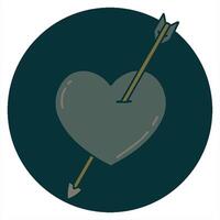 A heart with an arrow in it on a white background video