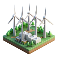 magnificent abstract Wind Turbine Farm Landscape View Transparent genuine png