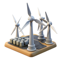elegant vintage Wind Turbine Farm Transparent Background high resolution png