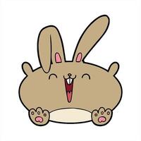 A cartoon rabbit with its mouth open and its eyes closed video
