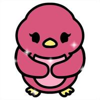A pink bird with sparkles on its face video
