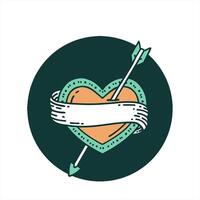 A heart with an arrow and ribbon in the middle video