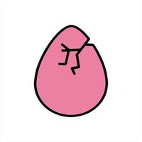 A pink egg with a broken shell on it video