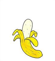 A banana with a slice missing is shown video