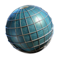 vibrant classic Wireframe Globe Rotating in Ar Interface Isolated Element exclusive png