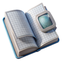 magnificent abstract Wireframe Vr Book Cutout with White Pages high resolution png