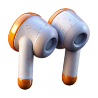 wonderful rustic Wireless Earbuds Icon White Outline Transparent Background high quality png