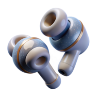 beautiful rustic Wireless Earbuds Mid Air Perspective Isolated Element high resolution png