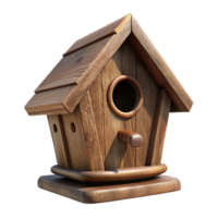 impressive creative Wooden Birdhouse Front View Isolated on Transparent Background genuine png