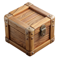 magnificent rustic Wooden Box with Lid Top View Isolated exclusive png