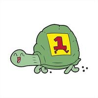 A cartoon turtle with a number one on its shell video