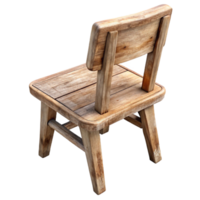 dramatic classic Wooden Chair Back View Isolated high resolution png
